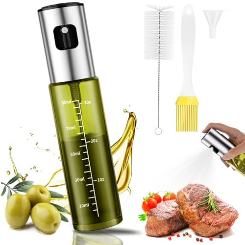 BETA NOBLE Pulverizador de aceite reforzado para cocinar, botella pulverizadora de aceite, spray de aceite para cocinar, rociador de aceite de oliva para ensalada, barbacoa, hornear en la cocina