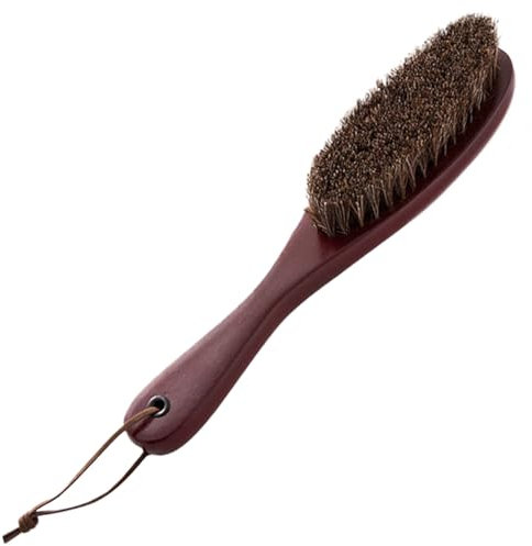 Cepillo quitapelusas para ropa cepillos quitapelusas para ropa cepillo para caballos fácil de colgar con mango de madera agarre cómodo cepillo de fieltro para sombreros abrigos zapatos limpieza de mue
