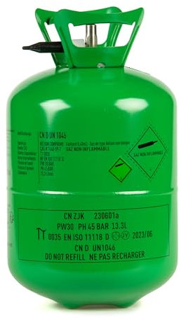 Grande bouteille d'hélium jusqu'à 50 ballons - Vert - Taille Unique