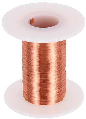 sourcing map 40 AWG Magnet Wire, 40 Gauge / 0.08mm Enameled Copper Wire, 2 oz Magnetic Coil Wire for Transformer, Motor, Electric, 155C(311F)