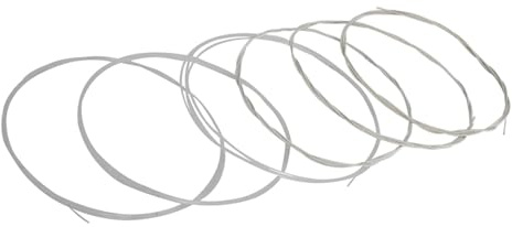 Klassische Gitarrensaiten 6 Stück für Akustikgitarre, Silber | 0, 65–1, 1 Mm Durchmesser, Silberplattierte Kupferlegierung, Klare Nylon Saiten, Einfache Montage