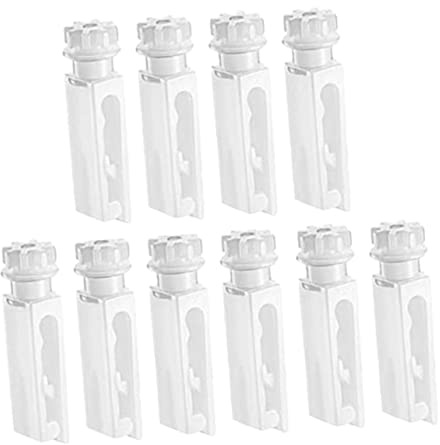 KOCKSHION Juego De 12 Piezas De Repuesto para Persianas Verticales, Fijadores Transparentes, Pestañas y Vástagos Duraderos, Accesorios para Reparación De Cortinas, Uso Doméstico, Fácil Instalación