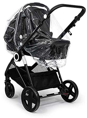 Universal Rain Cover Compatible with Mamas and Papas Pushchair,Pram, Car Seat, Carrycot, 2 in 1, Side by Side, Twin, Pram,Weather Shield Windproof, Waterproof, Protect Sun Dust Snow (2 in 1)