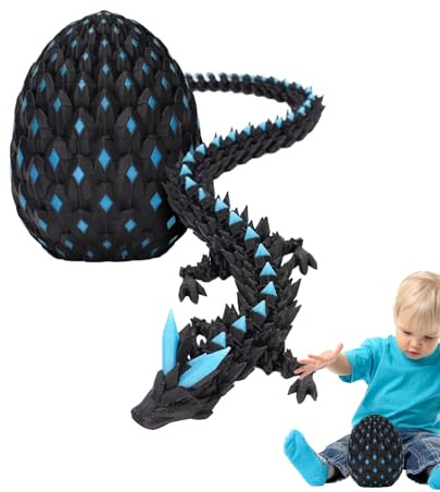 Generisch 3D-Gedruckter Drache Mit Ei - Mysteriöses Tierisches Schreibtischspielzeug,Nachleuchtendes Dekoei Für Kinder & Erwachsene, Studentenzimmer & Osternest Deko