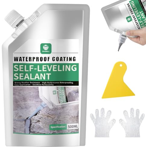 Flintronic Rellenador de Grietas Exterior, 500ml Relleno para Grietas de Asfalto, Sellador para Griet-as de Hormigón, Masilla para Griet-as Dde Cemento, para Suelos Azulejos Piscina Entrada Mur