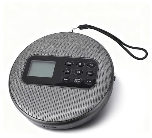 Plyisty Lettore CD Portatile, Con Doppio Altoparlante Stereo, Compatibile Con CD-R MP3 WMA, Cavo Da 3,5 Mm/USB, Display LCD, Ricaricabile Da 1500 Mah, Per Auto, Casa, Viaggi
