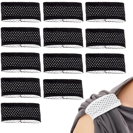 Generico Schlauchschellen aus Jersey – atmungsaktive Mesh-Schnallen, 12 Stück Clips für Softball-Ärmel – für Athleten Tennis Baseball Basketball Fußball Volleyball Fitnessstudio Fitness