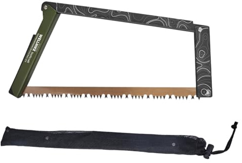 Folding Handsaw,Portable Multifunctional Rectangular Hand Saws with Storage Bag,Outdoor Hiking Camping Survival Tools (Green)