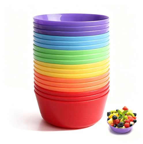 SZMK 18 Piezas Cuencos Plastico,Bol Desayuno,Cuenco Ensaladera Colores,Porridge Bowl Reutilizables,Cocina Sopa Cuencos Aperitivos,Cuenco Ramen Infantil y Adultos para Camping,Cereales,Hogar