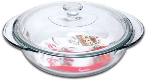 Anchor Hocking Grande Cristal Redondo Fuentes de Horno Cazuela Maceta con Tapa Apto para Lavavajillas