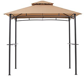 GRASEKAMP Qualität seit 1972 Grillpavillon BBQ 1,52x2,44m inkl. Flammschutzdach Sand