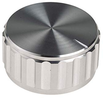RS PRO Potentiometer Drehknopf silbern Ø 30mm x 15mm x 13mm, Rund Schaft 6.4mm