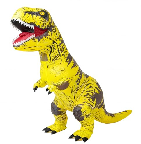 JASHKE Inflatable Dinosaur Costume Adult Blow up Trex Costumes Inflatable Dino Suit Halloween Costumes Fancy Dress for Adult