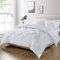 WAVVE Couette Tempérée 300GSM en Microfibre, Édredon Lit 2 Personnes 220x240 cm pour Lit 140x190/160x200, Grand Chaud Épais Garnissage 300g/m², 240x220 Blanc