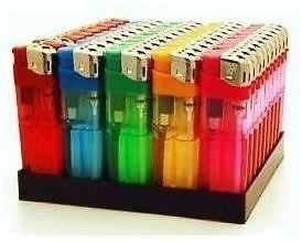 Disposable Lighters Box Of 50 Child Safe & In Multi Colors