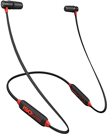 ISOtunes, In Ear Hearing Protection, Bluetooth Hearing Protection Earbuds | bluetooth hearing protection, 11 Hours of Battery Life, magnetic earbuds, IP67 water and sweat resistant, red