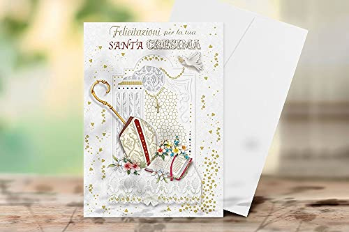 Carte Sainte Confirmation Sérigraphie Mitria Glitter 2