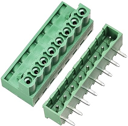 sourcing map 10STK 8 Poliger 5,08 mm Abstand rechtwinklige Leiter Platten Schraube Anschlussblock