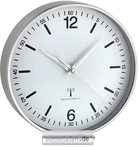 TFA Dostmann 60.3503 Analoge Funk-Wanduhr (Weiss mit Batterie)