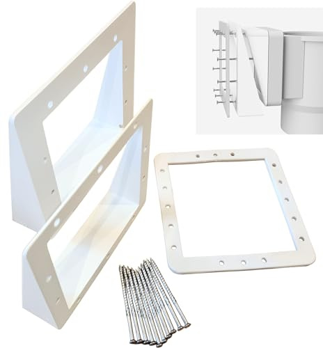 Keile Skimmer Adapter mit Dichtung & Schrauben Ausgleich Schräge für Intex Bestway Frame Pool zur waagerechten Montage von Skimmern passend zu GRE AR100, Pool Total, Steinbach S1, Astral Pool
