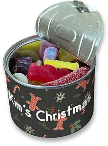 Boîte à bonbons personnalisée avec bonhomme en pain d'épices, cadeau d'anniversaire, cadeau de Noël fantaisie (moyenne)