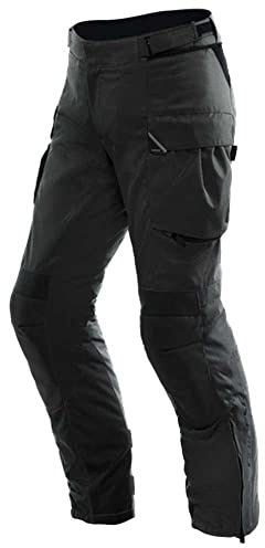 Dainese - Ladakh 3L D-Dry Pants, Pantaloni Moto Touring, 3 Strati Impermeabili, Layer Termico Removibile, Pantaloni da Moto per Uomo, Nero/Nero, 46