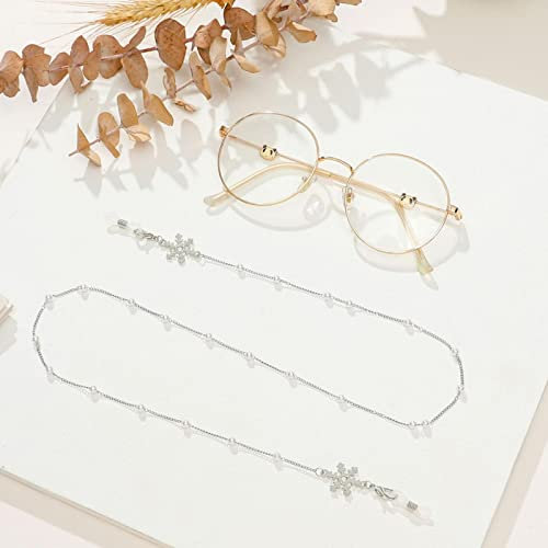 Brillenkette Brillenketten Anhänger Brillenketten Damen Sonnenbrillenband Halskette Brillen Brillenzubehör Silber