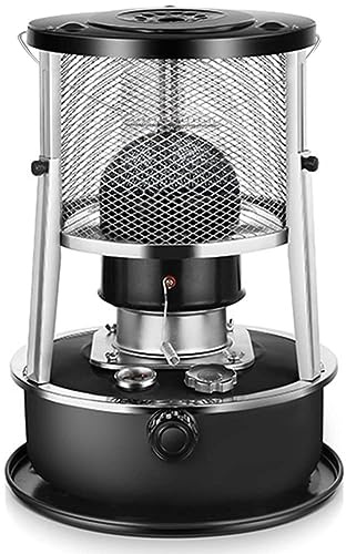 2 in 1 Portable Kerosene Heater & Stove 9000 BTU Non-Electric Indoor Outdoor Heater for Camping, Hunting, Cooking, Home, Garage, and Emergency Preparedness - Black