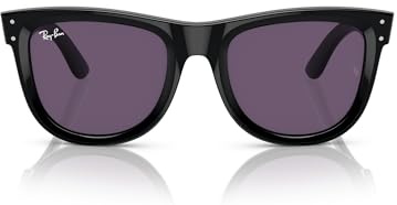 Ray-Ban Lunettes de soleil unisexe Rbr0502s Wayfarer Reverse, noir/lilas, 53 mm