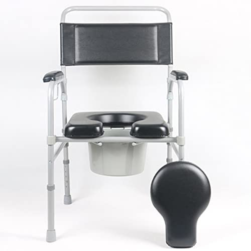 Alzata per Sedile WC per disabili con Maniglie, Guida di Sicurezza, Sedia da Doccia - Comò bariatrico per carichi Pesanti 3 in 1, per Anziani, disabili, disabili