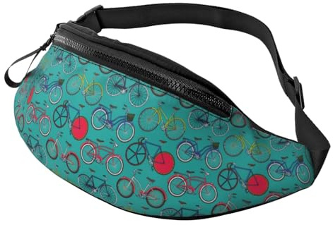 Crossbody-Gürteltasche für Damen und Herren, Fahrrad, Gelb, Rot, Blau, Reise-Gürteltasche, Laufen, Hüfttasche für Damen und Herren