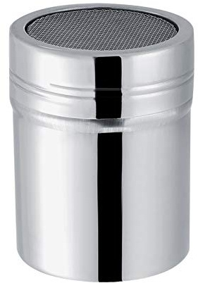 Nimomo Agitatore per Polvere, Agitatore per Cacao in Polvere in Acciaio Inossidabile. Agitatore per Zucchero a Velo Al Cioccolato (Piccolo 17 cm/6,7 pollici)