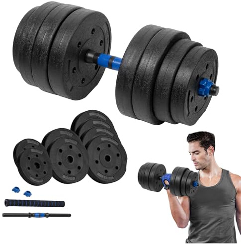 Rebel Bitumenhantelstange Verstellbar mit Verbinder 20kg Set 2x1,25kg, 2x2,5kg, 4x3kg RBA-2302-1