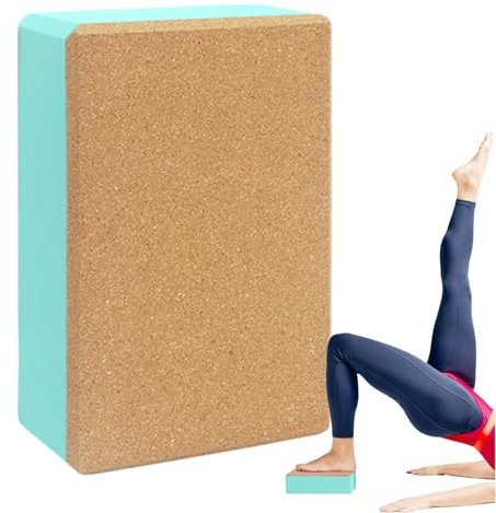 Yoga-Block aus Kork – rutschfester Übungsblock mit hoher Dichte, weiche Übungsblöcke, tragbare Yoga-Blöcke für drinnen und draußen