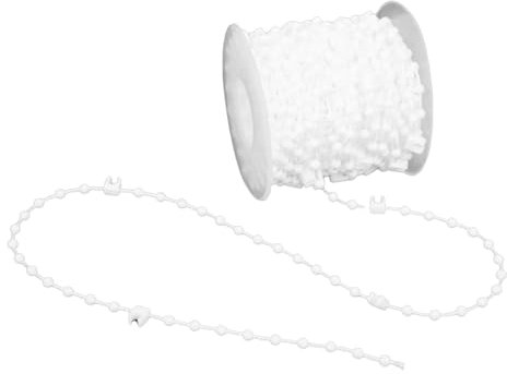 Health Gear Corda per Tende in Plastica con Catena di Perline, Collegamento per Tenda a Rullo con Perline Verticali da 10 M Catene per Tende Verticali da 10 Metri Catena per