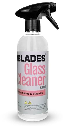 Rimblades Car Window Glass Cleaner 500ml – Superior Streak-Free Formula for Crystal-Clear Windows and Mirrors | Dries Quickly