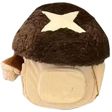 MOIDHSAG Reiserucksack für Teenager und Mädchen, schöne Puppentasche, Plüsch-Rucksack, Studenten, Schultasche, Cartoon-Pilz-Rucksack