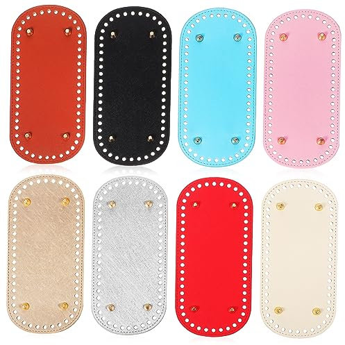 SHINEOFI 8 Stück Pu Leder Taschenboden Mit Löchern Ovaler Taschenformer Handtaschen Polster Für Selbstgemacht Handtaschenherstellung