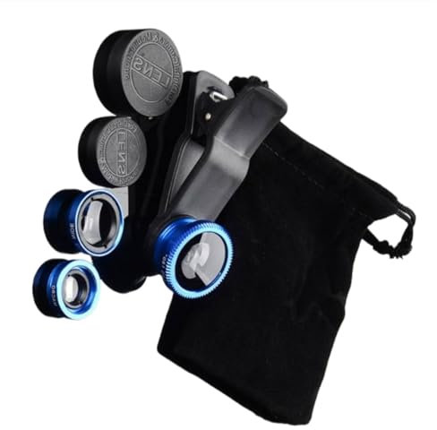 3-in-1 Smartphone-Fischaugenobjektiv zum Anklippen, für die meisten Handys, Weitwinkel, Makro-Fischaugenobjektive