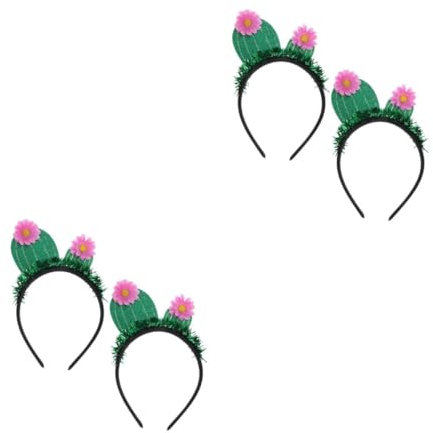 IMIKEYA 4-teiliges Kaktus Kostüm Damen Set – Stylisches Haarschmuck Kaktus Mit Quasten - Ideal Für Karneval Hawaii Partys Und Kostümpartys Vielseitig Einsetzbar
