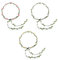 SYEYCW 3 Piezas Diadema de Corona de Flores, Diadema Floral de Guirnalda, Bohemia Corona de Flores, Guirnalda Floral para Niñas Mujer, Festival Bodas Accesorios para Cabello, Blanco, Rosa, Champán