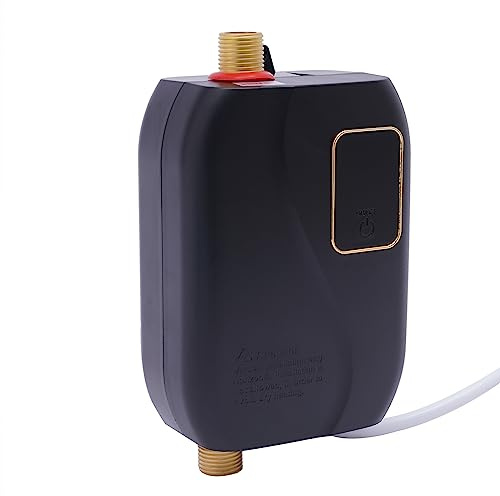 Mini calentador de agua eléctrico montado en la pared | Calentador de agua sin depósito con indicador de temperatura LED | Ideal para cocina y baño