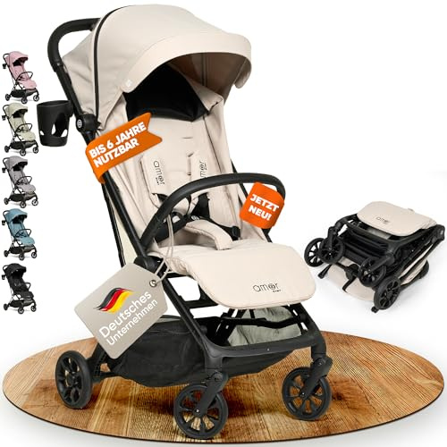 Reisebuggy [Einhand-Faltsystem] leichter Kinderwagen | Buggy Klein Zusammenklappbar | Buggy für Reisen, kompakt für Auto & Urlaub | Verstellbarer Sitz Kinderwagen | Baby Stroller - AMOR BABY