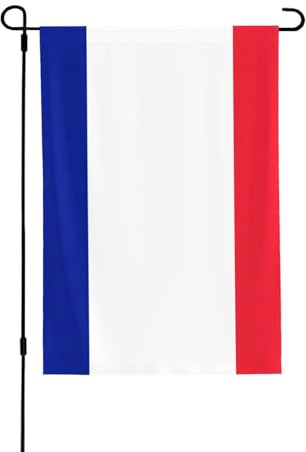 Bandiera francese resistente agli agenti atmosferici, bandiera su entrambi i lati, 71 x 102 cm, decorazione stagionale per giardino, cortile e portico