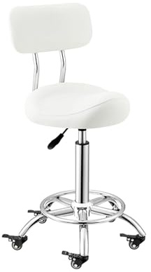 Sedia a Sella con Ruote, Sgabello a Sella ergonomico, Sedia da Lavoro Girevole e Regolabile, Adatta for Massaggi Spa, Cliniche e Uffici(Color-2)