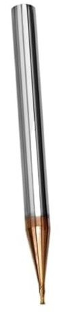 1 fraise de micro-usinage en acier au tungstène avec revêtement alliage, for machines-outils CNC à surfacer les surfaces finition(0.9mm)
