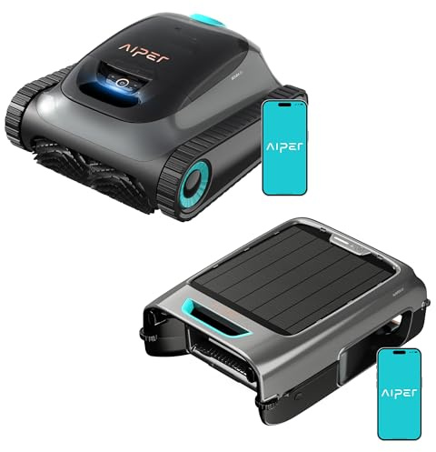 AIPER (2026 Nuevo) Scuba S1 + EcoSurfer S2 – Pack Robot Limpiapiscinas Inalámbrico y Skimmer Solar Inteligente | Limpieza de Fondo, Paredes, Línea de Flotación y Superficie 24/7 con Control por App
