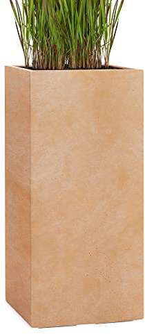 Pflanzwerk® Pflanzkübel Tower Terrakotta 70x33x33cm *Frostbeständiger Blumenkübel* *UV-Schutz* *Qualitätsware*