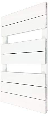500mm (w) x 800mm (h) Electric Flow White Single Aluminium Towel Rail with a 300w Electric Element & White Wall Controller (Pre-filled)