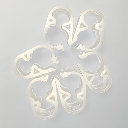 HOWDIA Collier de serrage réglable Lot de 15 pièces Blanc 3-6 mm OD 0,3-0,6 cm 4 positions